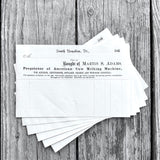6 WHOLESALE 1860s Billhead Documents AMERICAN COW Milking Machine Document LOT