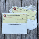20 WHOLESALE 1930s WILLIAM SIMON BREWERY Payroll Business Check  Buffalo, NY LOT
