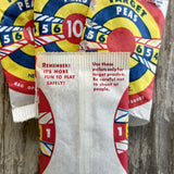 4 WHOLESALE 1950s Toy WONDER TARGET PEAS Slingshot Shooting Full Ammo Bags LOT