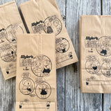 62 WHOLESALE 1983 Wyler's Family Circus Cartoon BROWN PAPER BAGS Bil Keane LOT