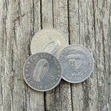 3 WHOLESALE  1940s Advertising Token GENERAL TIRE  Quickest Stop Tires Coin LOT