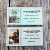 120 WHOLESALE 1920s FURGESON FURNITURE Ink Blotter FUNERAL DIRECTOR Marengo Iowa