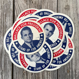 30 Vintage 1968 GEORGE WALLACE FOR PRESIDENT Political Campaign Window Decal LOT
