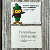 10 Original 1970s WOODSY OWL MEMBERSHIP CARD Pollution Control SPREAD WORD Lot