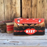 10 WHOLESALE 1950s Cardboard KIST SODA Pop Carton Carrier 12 BOTTLE Get Kist