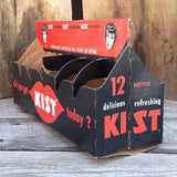 10 WHOLESALE 1950s Cardboard KIST SODA Pop Carton Carrier 12 BOTTLE Get Kist