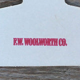 WOOLWORTH CHERRY SUNDAE Cardboard Ice Cream Sign 1950s