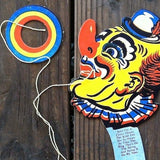 HAPPY CLOWN Cardboard Toy Ring Toss 1950s
