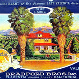 TESORO RANCHO SUNKIST Orange Crate Box Label 1930s
