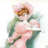 NY SHOW GIRL BROADWAY Victorian Lithograph Print 1907