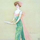 SINGER Victorian Stone Lithograph Print 1909