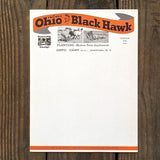 10 OHIO BLACK HAWK Letterhead Stationary 1930s