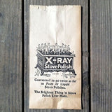 X-RAY STOVE POLISH Cleaning Brown Paper BAG 1900s