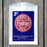 RUSSELL'S FUDGE BAR Ice Cream Snack Bag 1940s