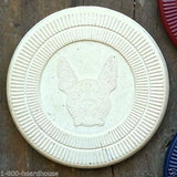 CASINO CLAY POKER Terrier Dog Chips 1920