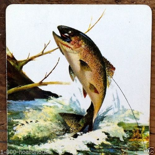 RAINBOW TROUT Screw Products Playing Card 1950s