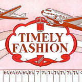 TIMELY FASHION Airplane Hat Apparel Label 1940s