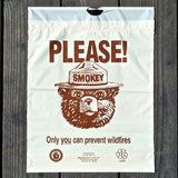 SMOKEY THE BEAR Plastic Litter Bag 1970s