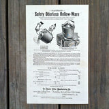 HOLLOW-WARE Cookware Broadside Poster 1885