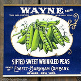GENERAL WAYNE Vegetable Can Labels 1910s
