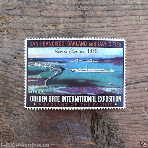 2 SAN FRANCISCO Golden Gate International Exposition Stamp 1939