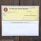 WILLIAMS SIMON BREWERY Payroll Business Check 1940