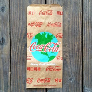 COCA-COLA Coke Brown Paper Lunch Bag 1992