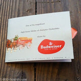 ANHEUSER BUSCH BUDWEISER BEER Folding Postcard 1952