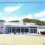 GLASS HOUSE Restaurant Postcard 1952
