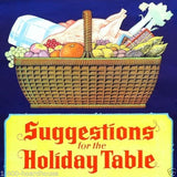 SUGGESTIONS FOR HOLIDAY TABLE Thanksgiving Poster 1930s
