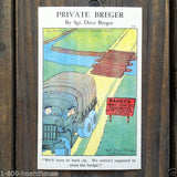 PRIVATE BREGER COMICAL Soldier WW2 Postcards 1943 