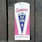 CARNIVAL POPCORN Circus Popcorn Snack Bag 1940s