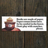 SMOKEY THE BEAR Bookmark 1975