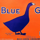 BLUE GOOSE PEARS Fruit Crate Box Label 1930s