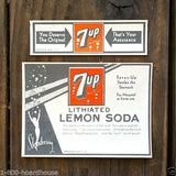 7UP SODA Lithiated Bottle Labels 1930s