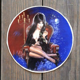 ELVIRA MISTRESS OF THE DARK Round Decal 1988