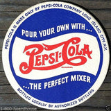 PEPSI COLA Double Dot Drink Coasters 1940s