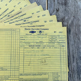 55 WHOLESALE 1940s Work Order Receipts HARRIS CHEVROLET CO Carson City NV LOT