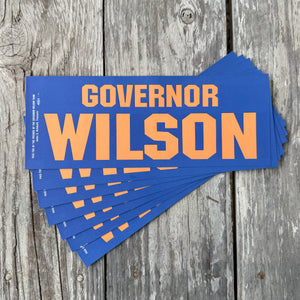 7 Vintage 1980s GOVERNOR WILSON California Ad Campaign Bumper Sticker LOT