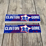25 DEMOCRAT Campaign Bumper Stickers 1996 Bill Clinton Al Gore Presidential LOT