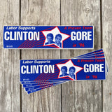 25 DEMOCRAT Campaign Bumper Stickers 1996 Bill Clinton Al Gore Presidential LOT