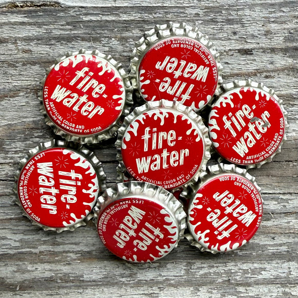 10 Vintage Original 1950s FIRE WATER Soda Pop CORK LINED Bottle Cap Lot