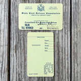 10 Original 1950s CIVIL DEFENSE HOME FRONT Commission Membership Card NY Lot