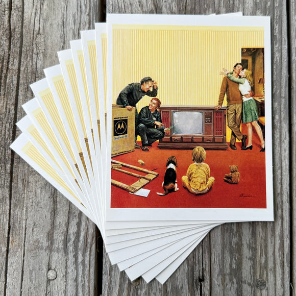 10 Original 1970s MOTOROLA TV DELIVERY SERVICE Television Thank You Card BLANK