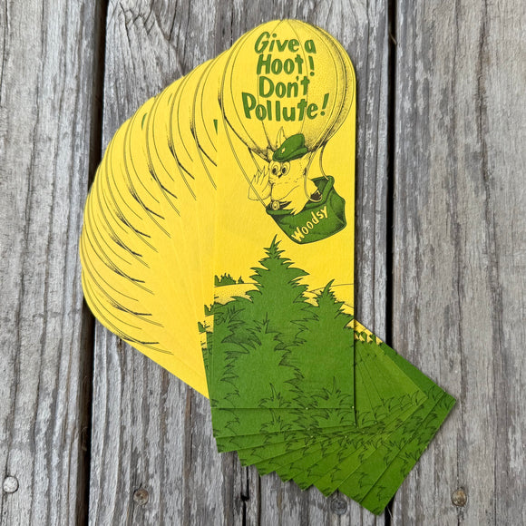 10 Vintage 1970s WOODSY OWL Give A Hoot Don't Pollute BOOKMARK Page Marker LOT
