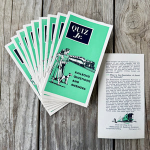 10 Vtg 1950s QUIZ JR Railroad Questions & Answers Train Booklet WHOLESALE LOT