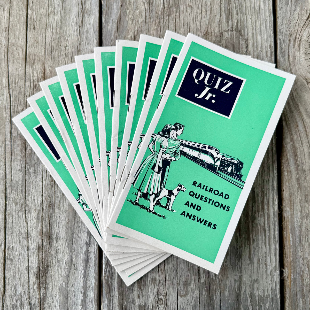 10 Vtg 1950s QUIZ JR Railroad Questions & Answers Train Booklet WHOLES ...