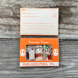 10 Sets 1930s PHILADELPHIA PA 12 Colorful Views SOUVENIR Mini Postcard Mailer
