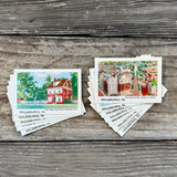 10 Sets 1930s PHILADELPHIA PA 12 Colorful Views SOUVENIR Mini Postcard Mailer
