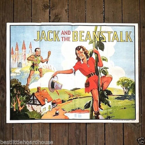 JACK AND THE BEANSTALK Vaudeville Theater Show Poster 1930s